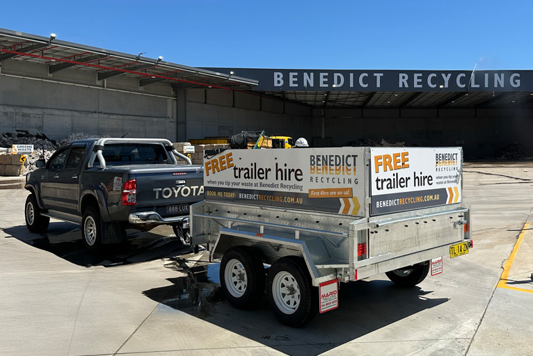 Trailer attached to ute